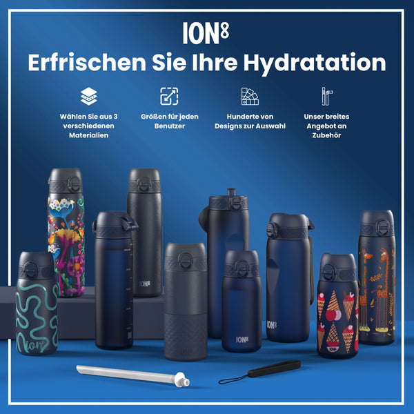 Isolierte Edelstahl-Wasserflasche, Ash Navy, 500 ml