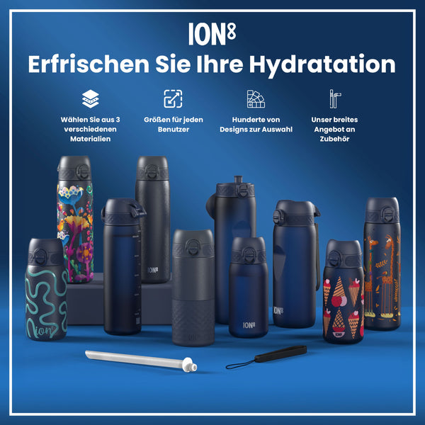 Leichte Edelstahl-Trinkflasche, Aschemarine, 400 ml