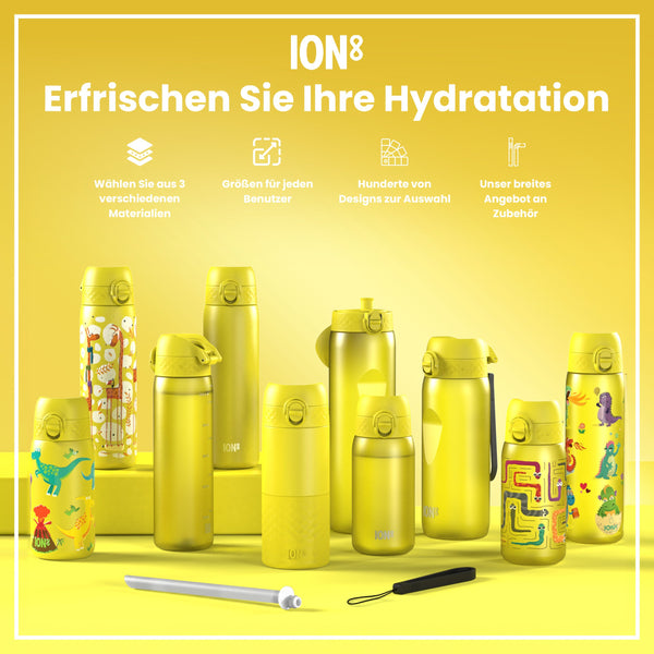 Leichte Edelstahl-Trinkflasche, Giraffen, 600 ml