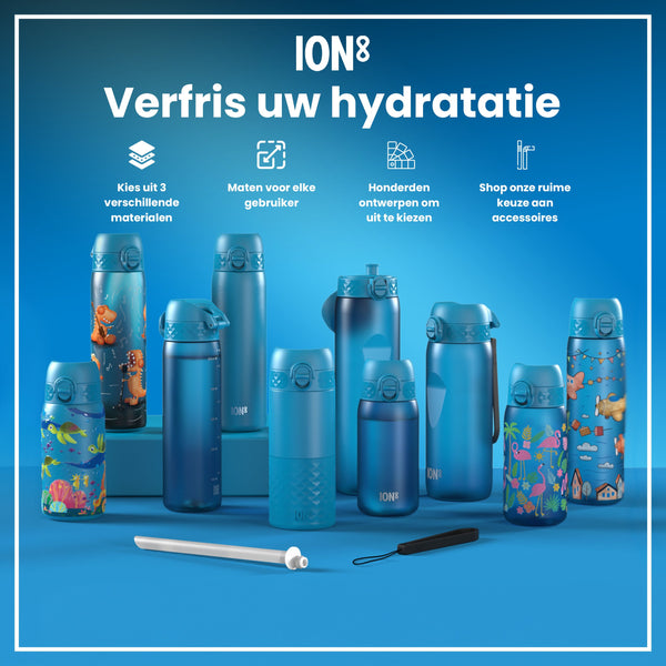 Isolierte Edelstahl-Wasserflasche, Blau, 500 ml