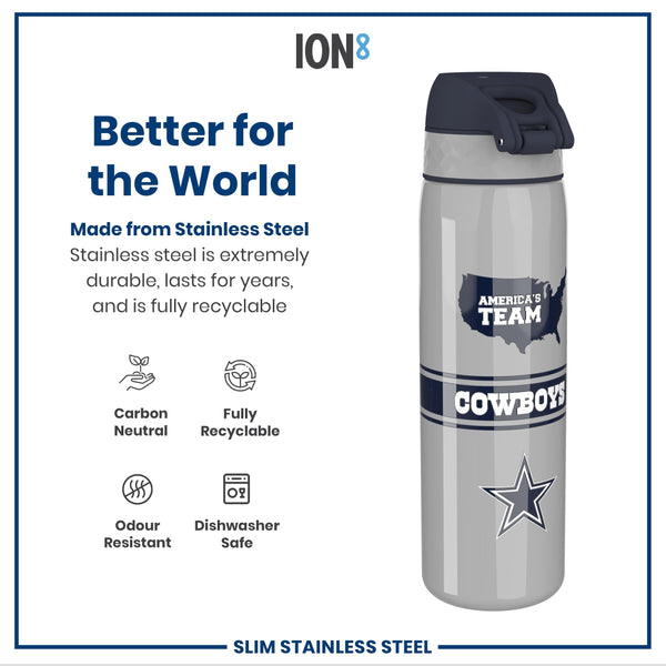 NFL x ION8, Edelstahl, Dallas Cowboys, 600 ml