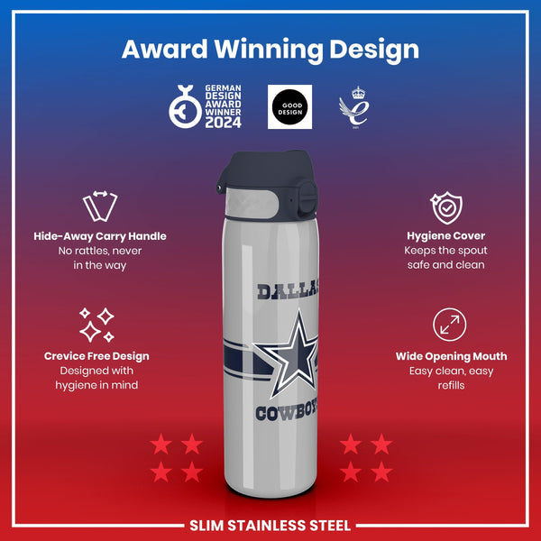 NFL x ION8, Edelstahl, Dallas Cowboys, 600 ml
