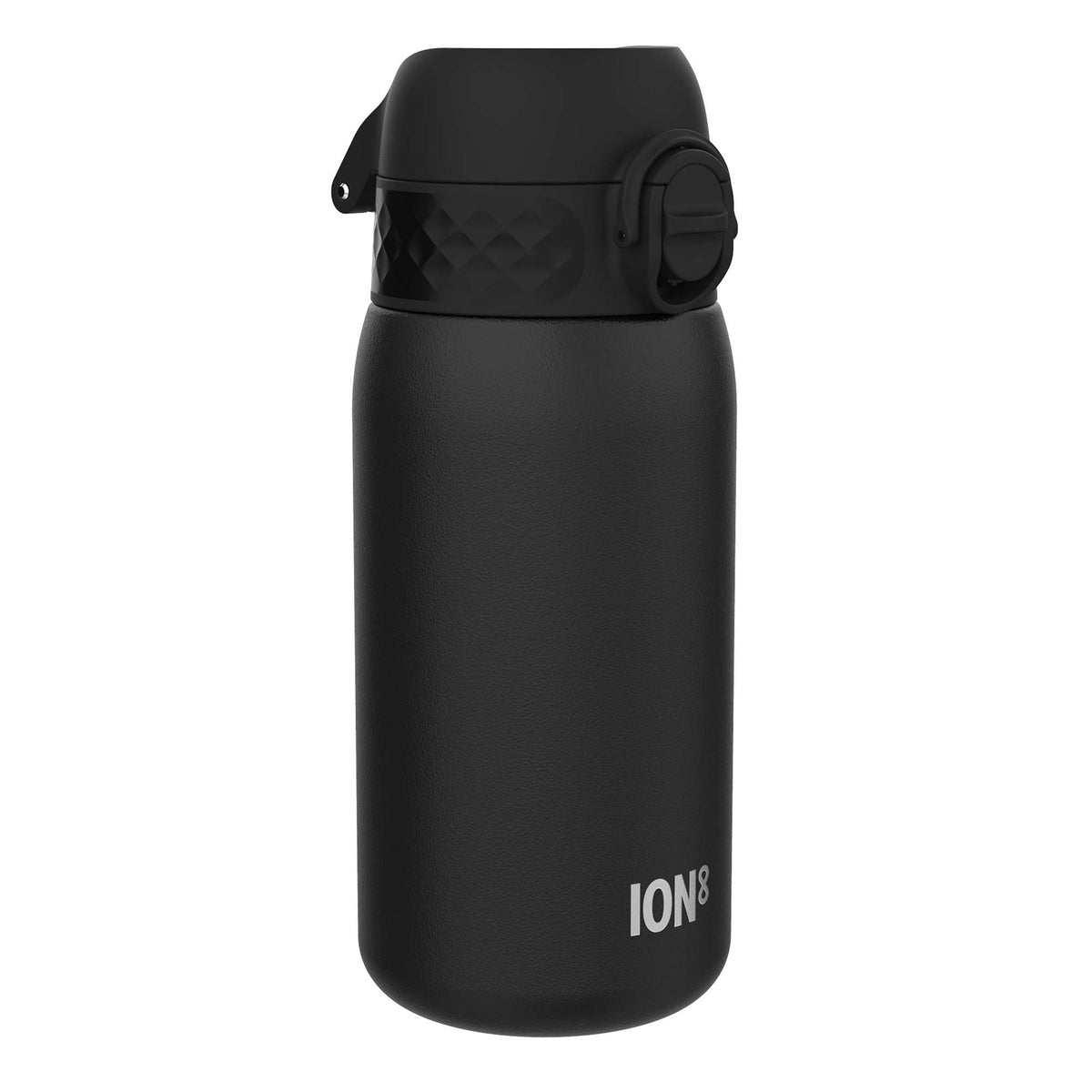 Leichte Edelstahl-Trinkflasche, Schwarz, 400 ml