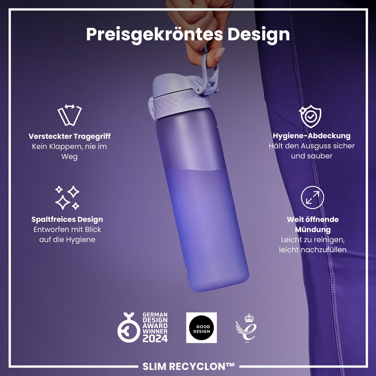 Recyclon Trinkflasche, Helllila, 500 ml