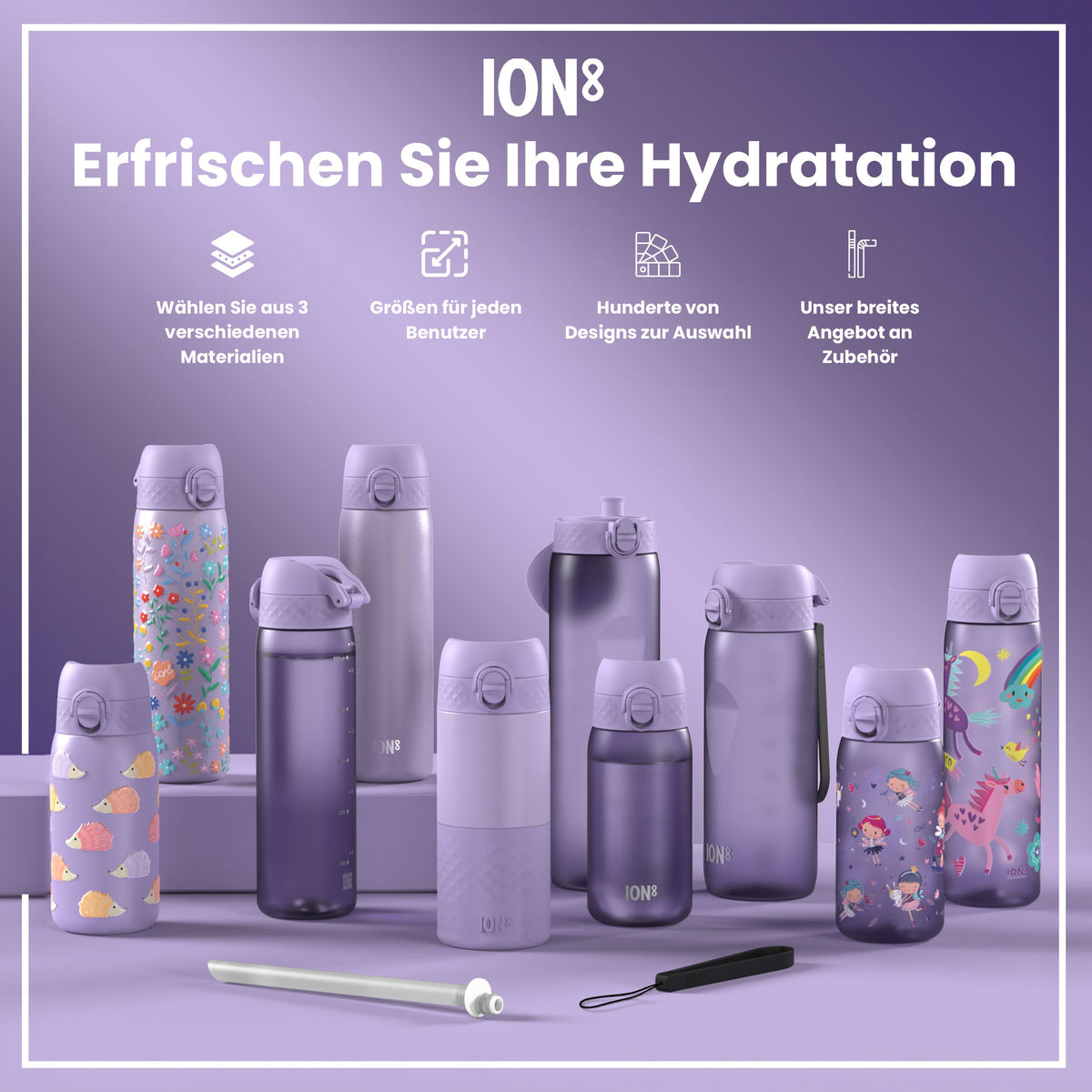 Recyclon Trinkflasche, Helllila, 500 ml