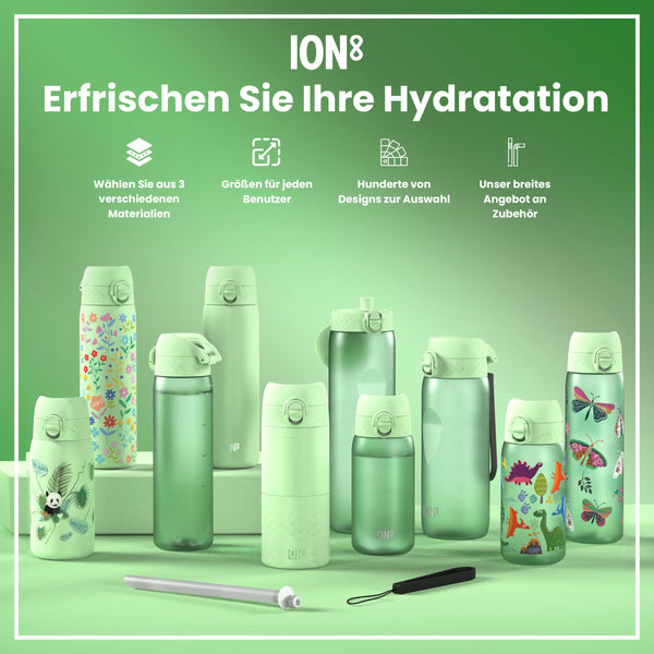 Leichte Edelstahl-Wasserflasche, Dinosaurier, 400 ml