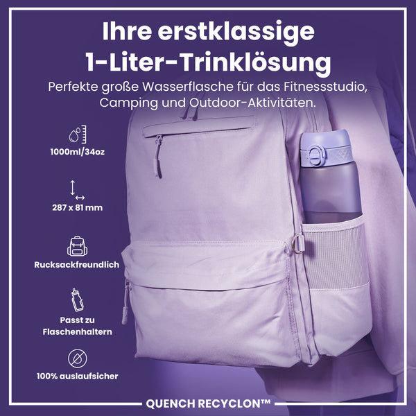 Recyclon-Wasserflasche, Helllila, 1 L