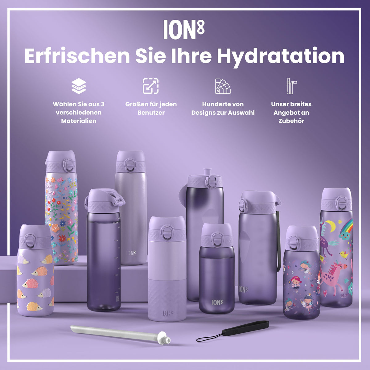 Recyclon Trinkflasche,  Igel, 350 ml
