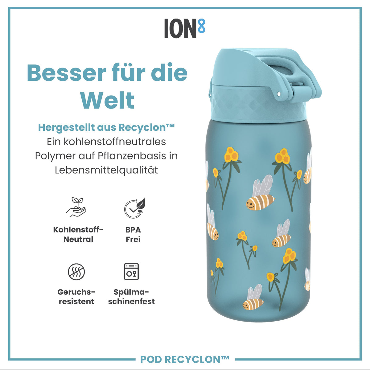 Recyclon Wasserflasche, Hummeln, 350 ml