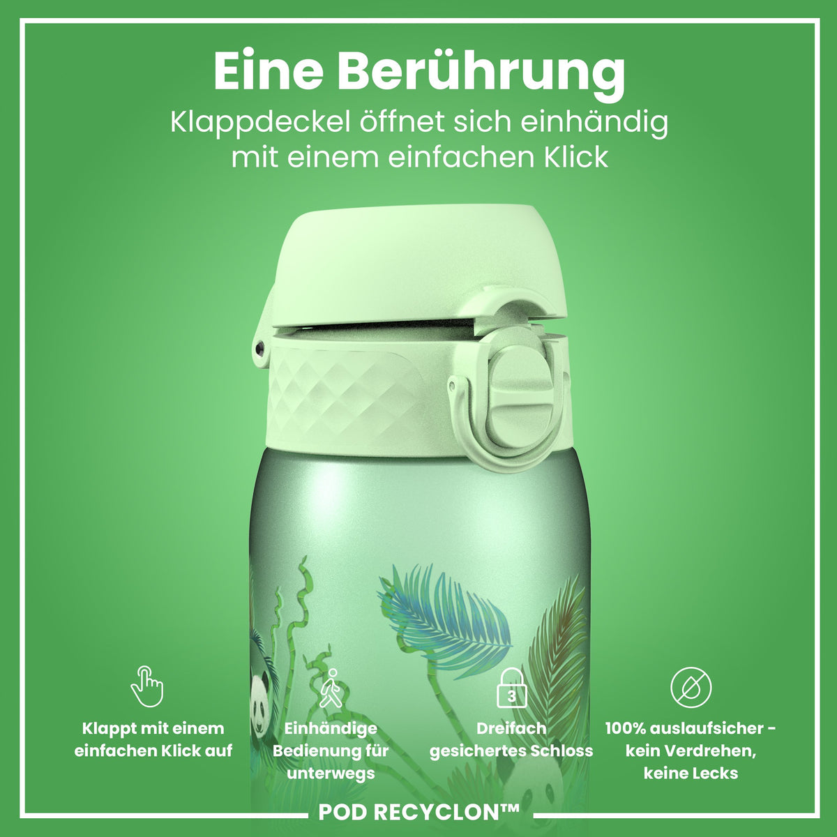 Recyclon Trinkflasche,  Igel, 350 ml