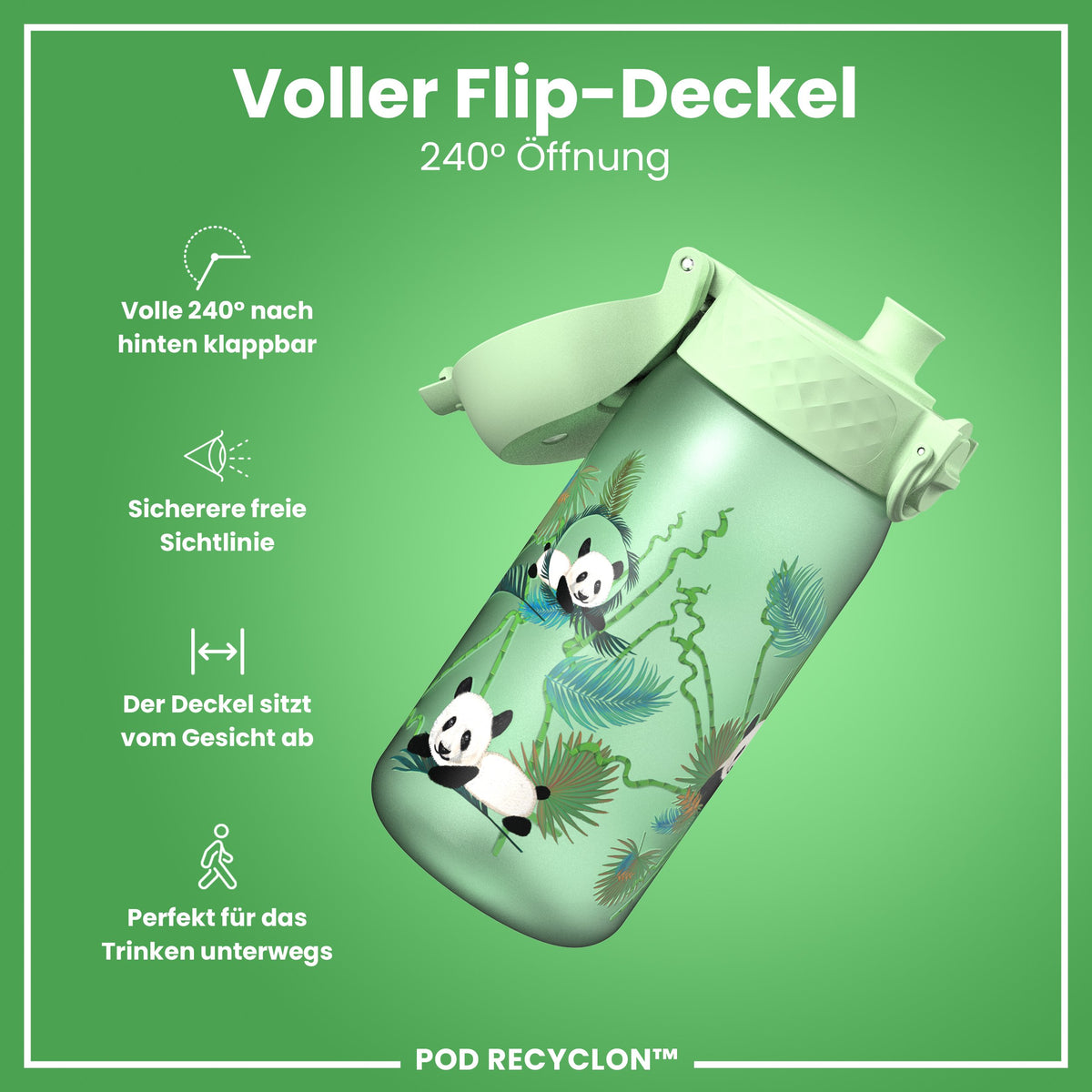Recyclon Trinkflasche,  Igel, 350 ml