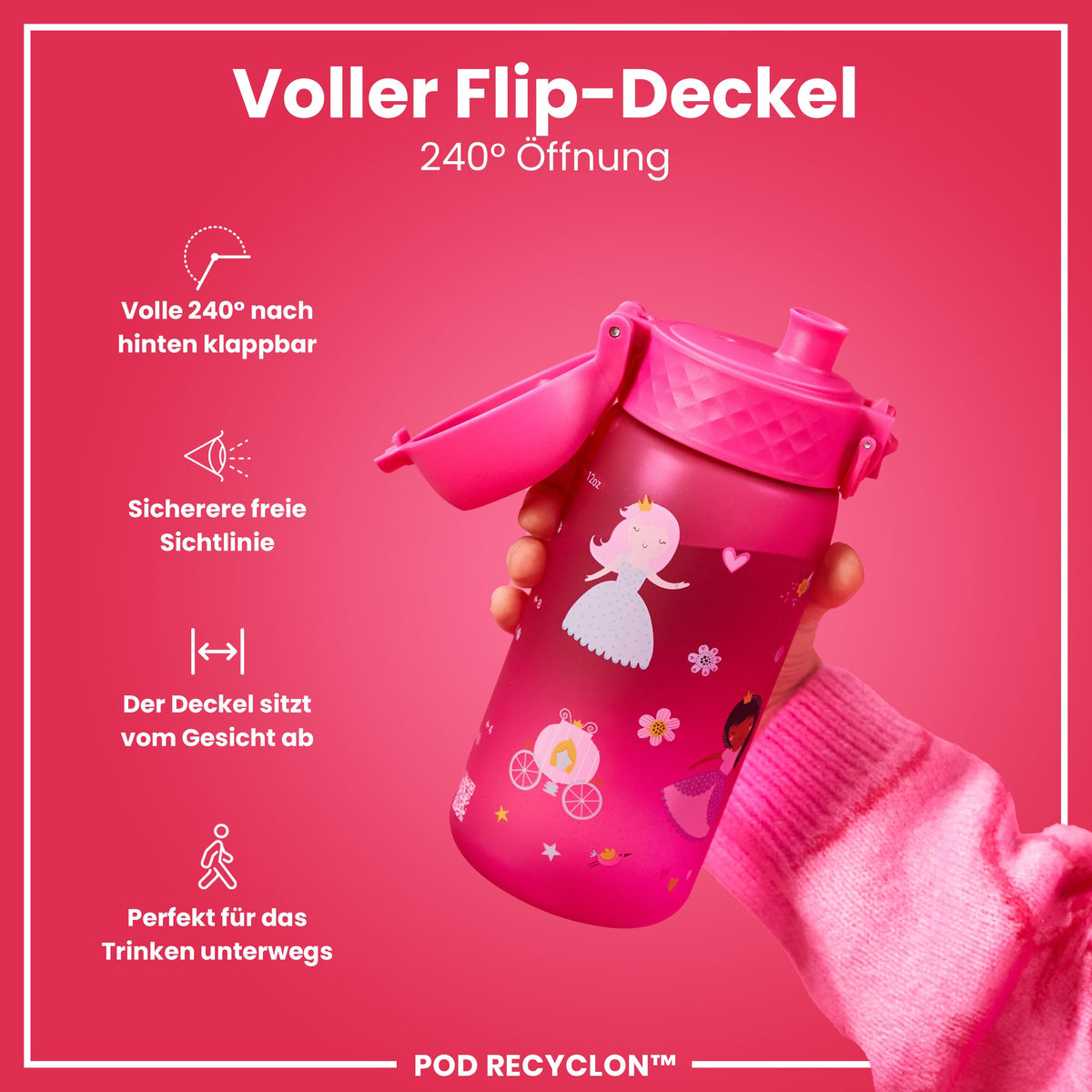 Recyclon Wasserflasche, Prinzessin, 350 ml