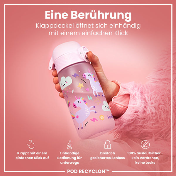 Recyclon Wasserflasche, Einhorn, 350 ml