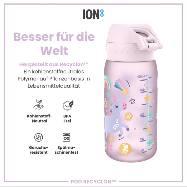 Recyclon Wasserflasche, Einhorn, 350 ml