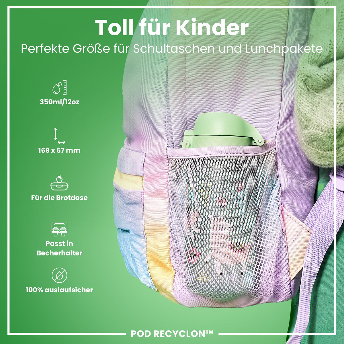 Recyclon Wasserflasche, Lamas, 350 ml