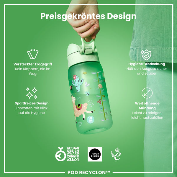 Recyclon Wasserflasche, Lamas, 350 ml