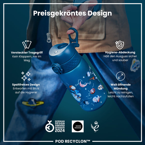 Recyclon Wasserflasche, Weltraum, 350 ml