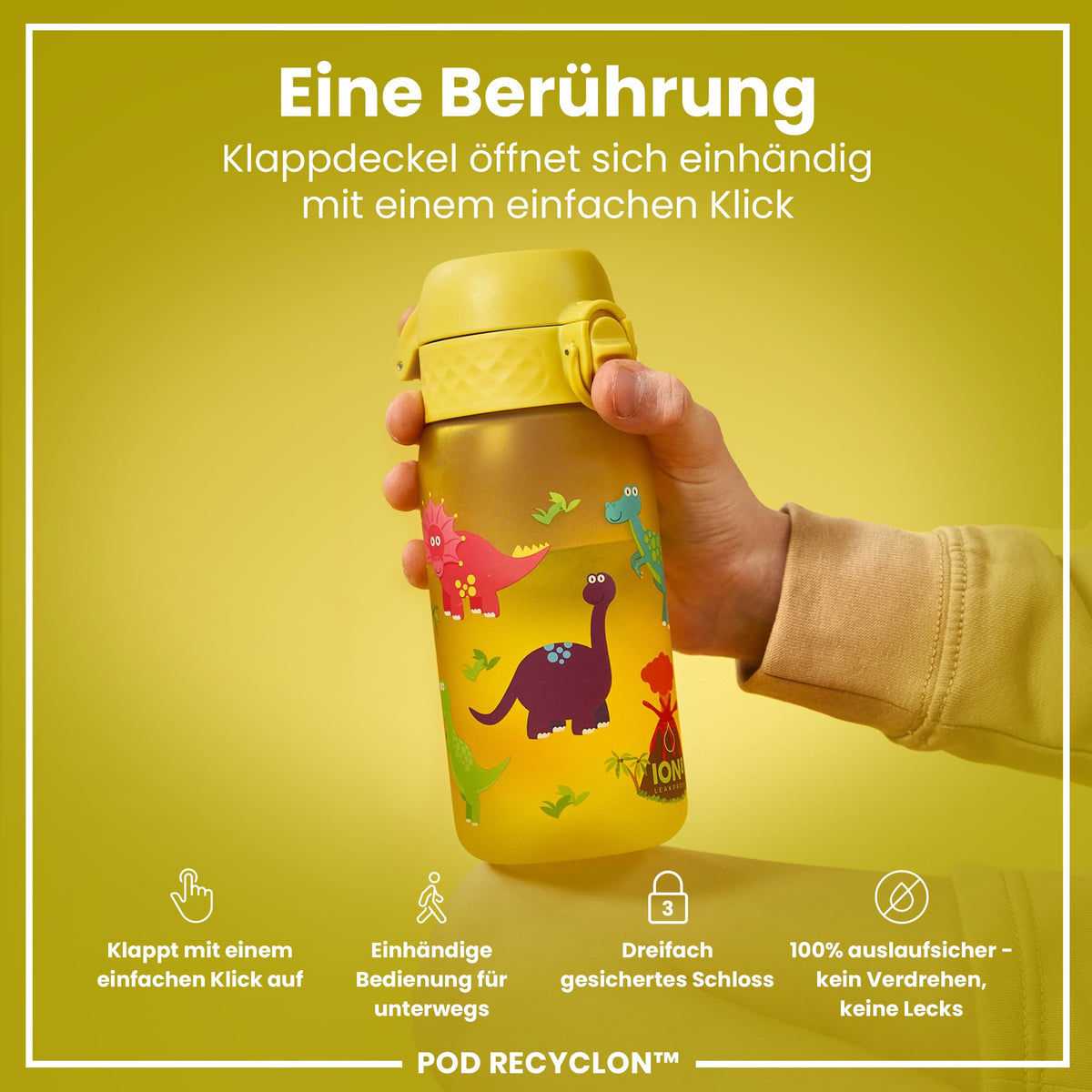 Recyclon Trinkflasche, Dinosaurier, 350 ml