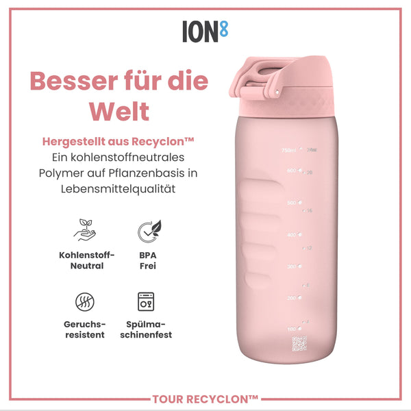 Recyclon-Wasserflasche, Rosenquarz, 750ml