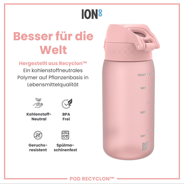 Recyclon Wasserflasche,  Rosenquarz, 350 ml