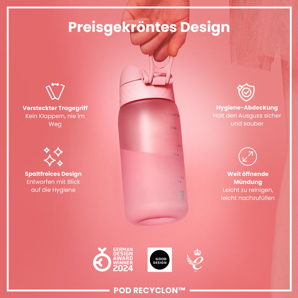 Recyclon Wasserflasche,  Rosenquarz, 350 ml