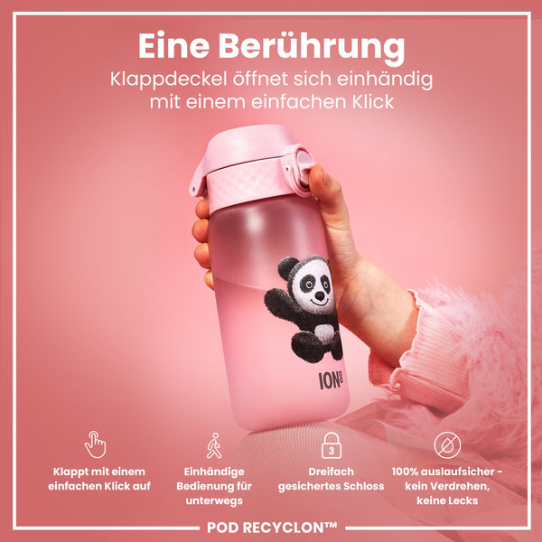Recyclon Wasserflasche, Panda, 350 ml