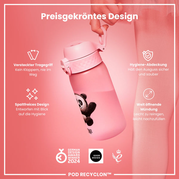 Recyclon Wasserflasche, Panda, 350 ml