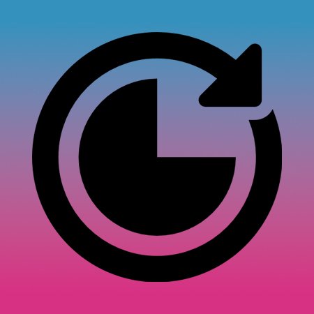 Recyclon-Wasserflasche mit Trinkzeiten, Blau & Pink, 1 L