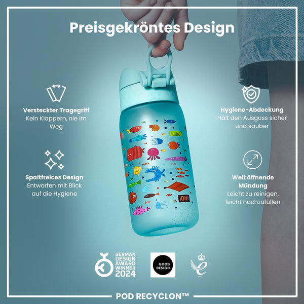Recyclon Wasserflasche, Fisch, 350 ml