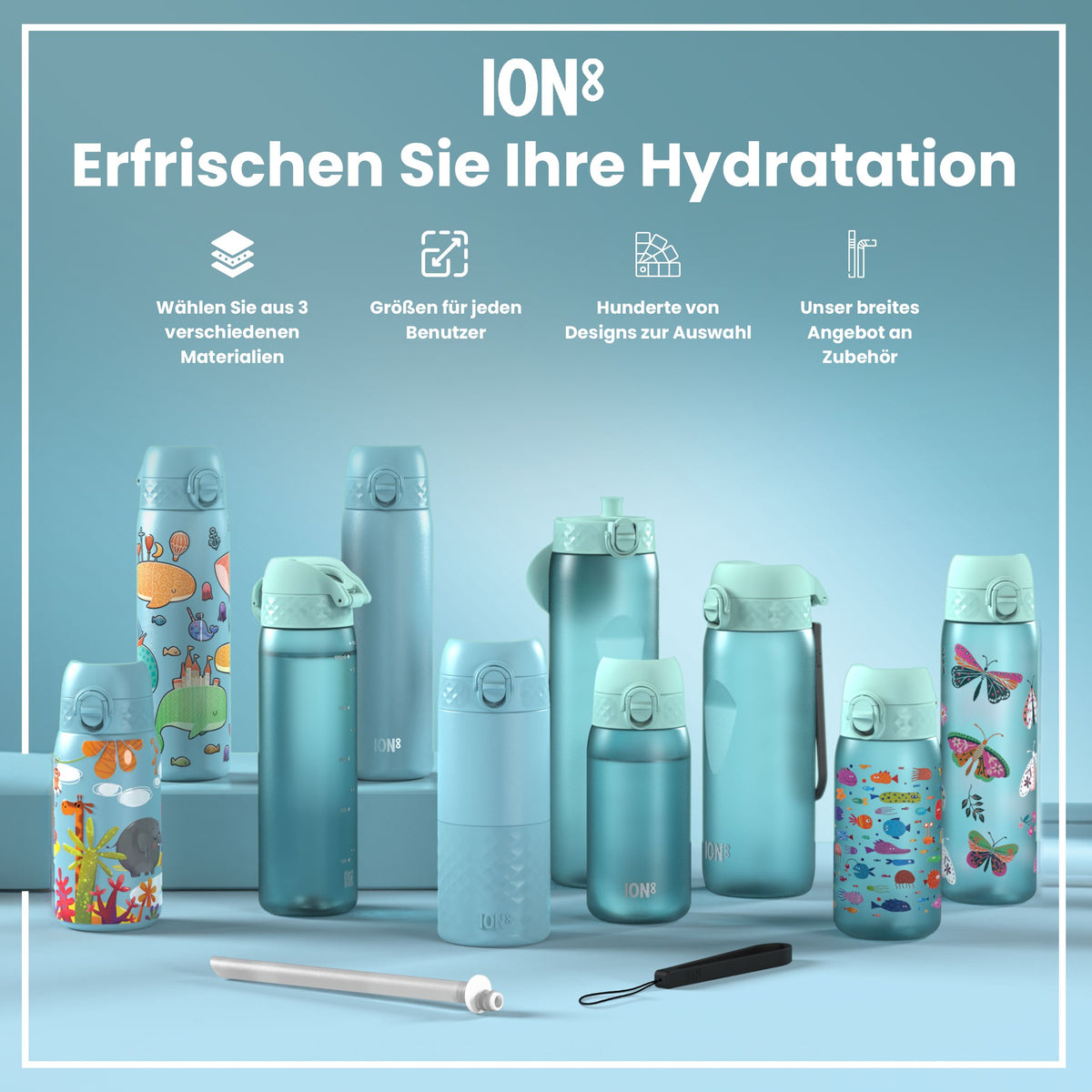 Recyclon Wasserflasche, Fisch, 350 ml