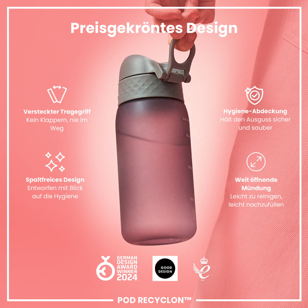 Recyclon Wasserflasche,  Grau, 350 ml