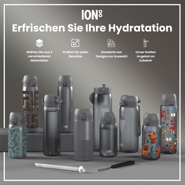 Recyclon Wasserflasche,  Grau, 350 ml