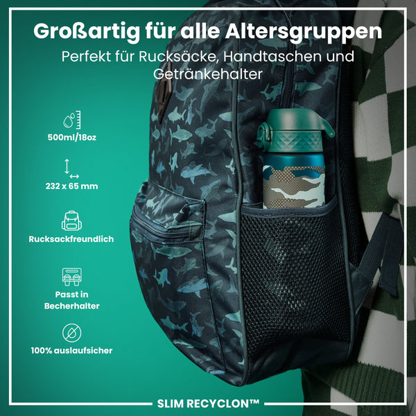 Recyclon Wasserflasche, Camouflage, 500 ml