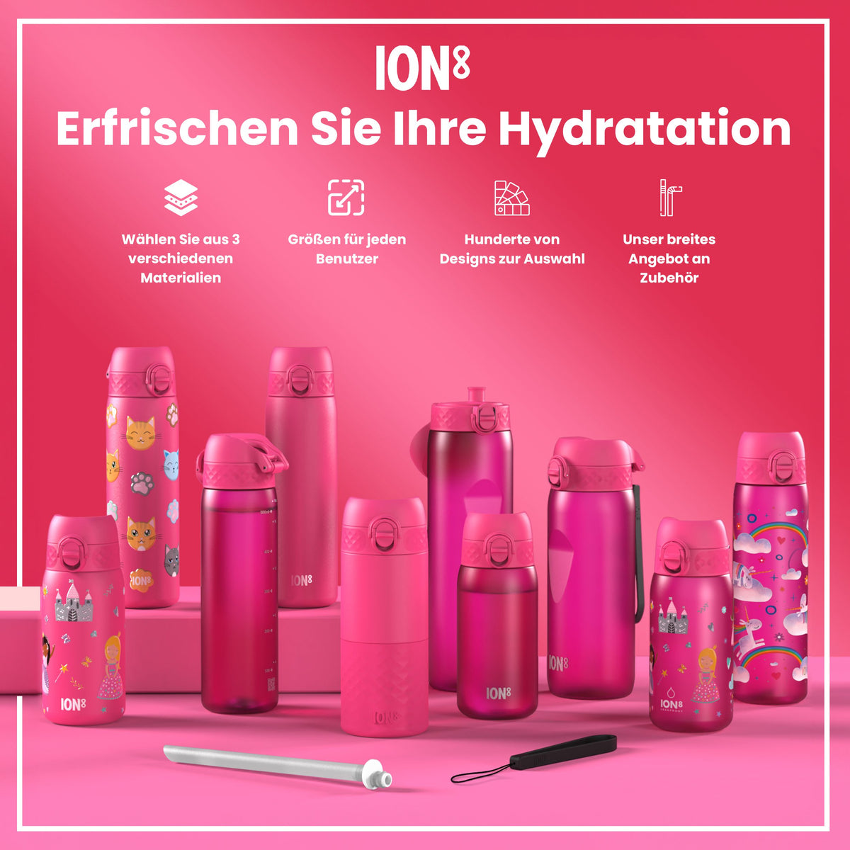 Recyclon Wasserflasche, Kätzchen, 350 ml