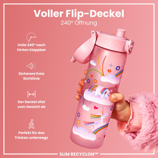 Recyclon Trinkflasche, Einhorn-Regenbogen, 500 ml