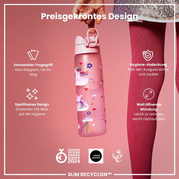 Recyclon Trinkflasche, Einhorn-Regenbogen, 500 ml