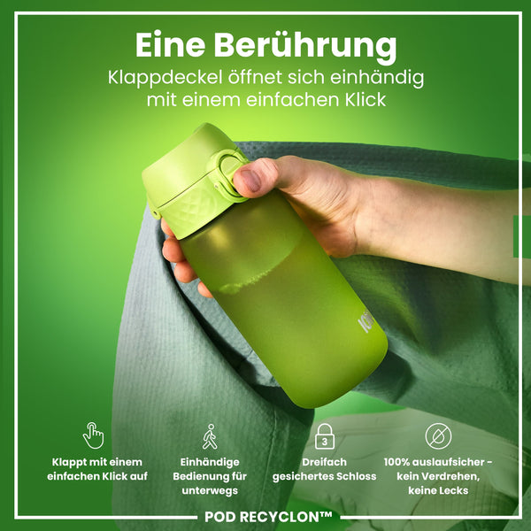 Recyclon Wasserflasche, Grün, 350 ml