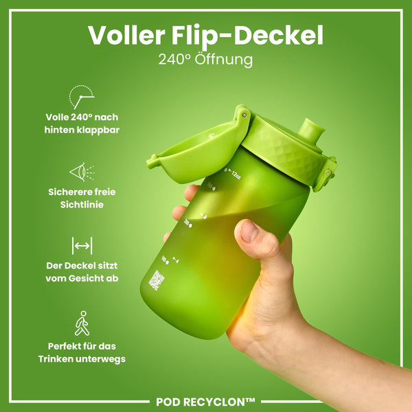 Recyclon Wasserflasche, Grün, 350 ml