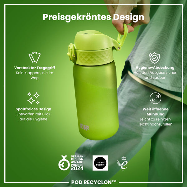 Recyclon Wasserflasche, Grün, 350 ml