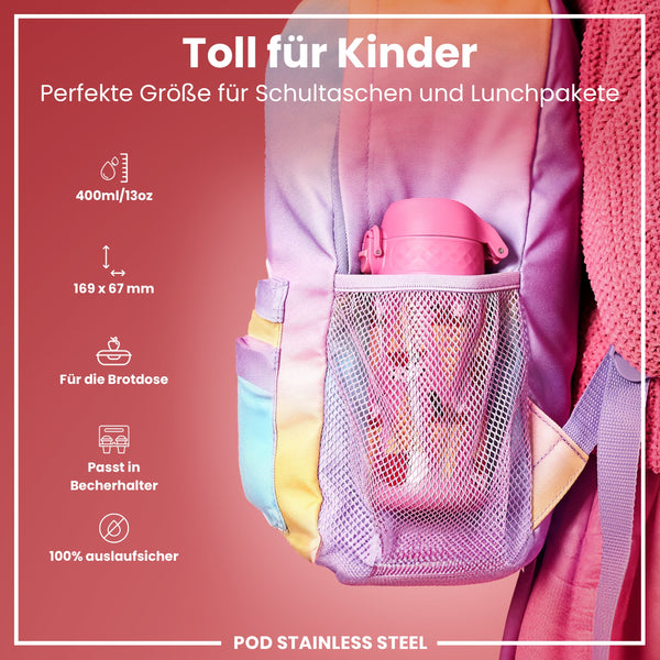 Leichte Edelstahl-Wasserflasche, Eiscreme, 400 ml