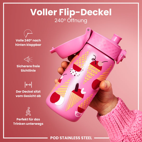 Leichte Edelstahl-Wasserflasche, Eiscreme, 400 ml