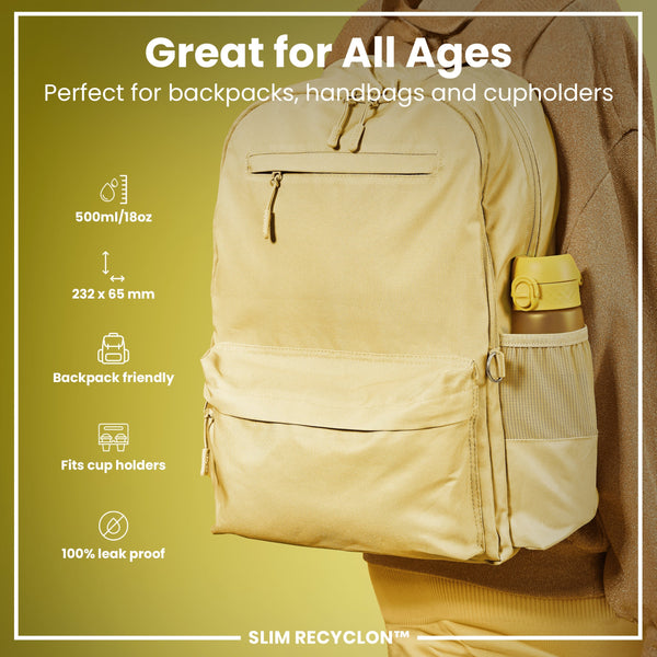 Recyclon Wasserflasche, Gelb, 500 ml