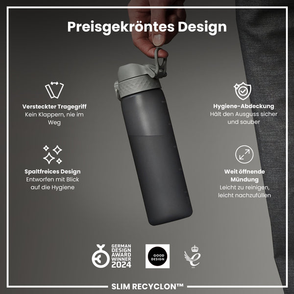 Recyclon Trinkflasche, Grau, 500 ml