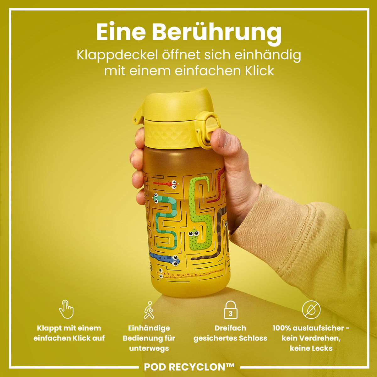 Recyclon Wasserflasche, Schlangen, 350 ml