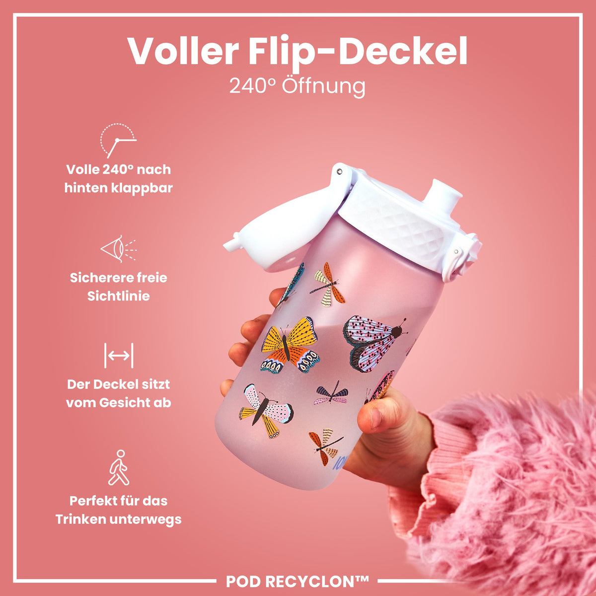 Recyclon Wasserflasche,  Butterflies, 350 ml