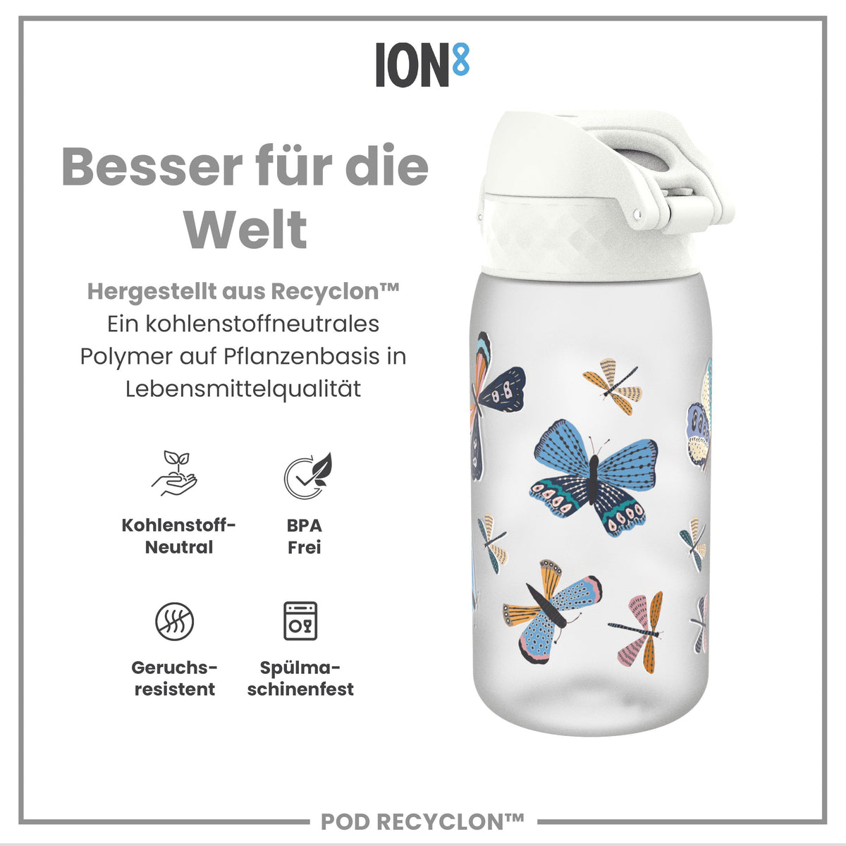 Recyclon Wasserflasche,  Butterflies, 350 ml