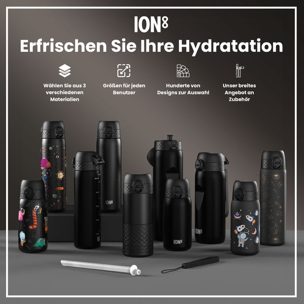 Recyclon-Wasserflasche, Schwarz, 1 L