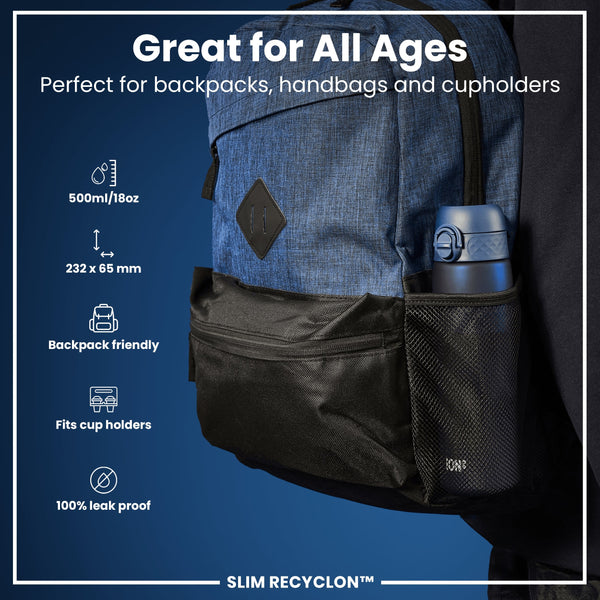 Recyclon Wasserflasche, Marineblau, 500 ml