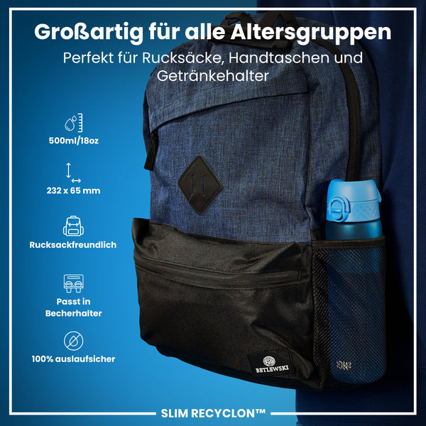 Recyclon Trinkflasche, Blau, 500 ml