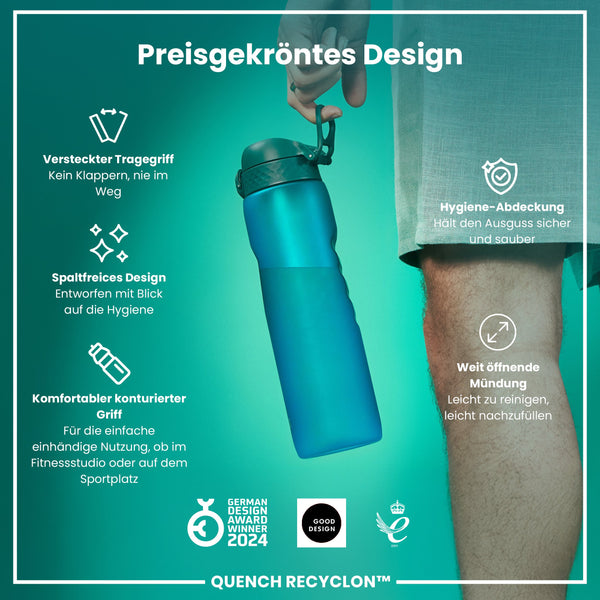 Recyclon-Wasserflasche, Aqua, 1 L